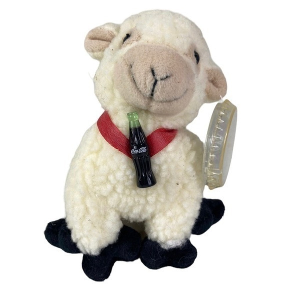 Coca Cola Lamb Plush 1999 Irish Flag International Collection 5.5" Tall Ages 3+